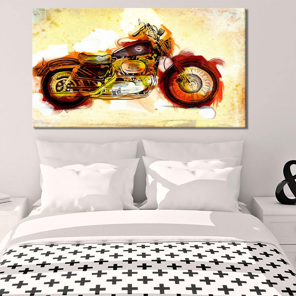 Abstract Vintage Motorcycle