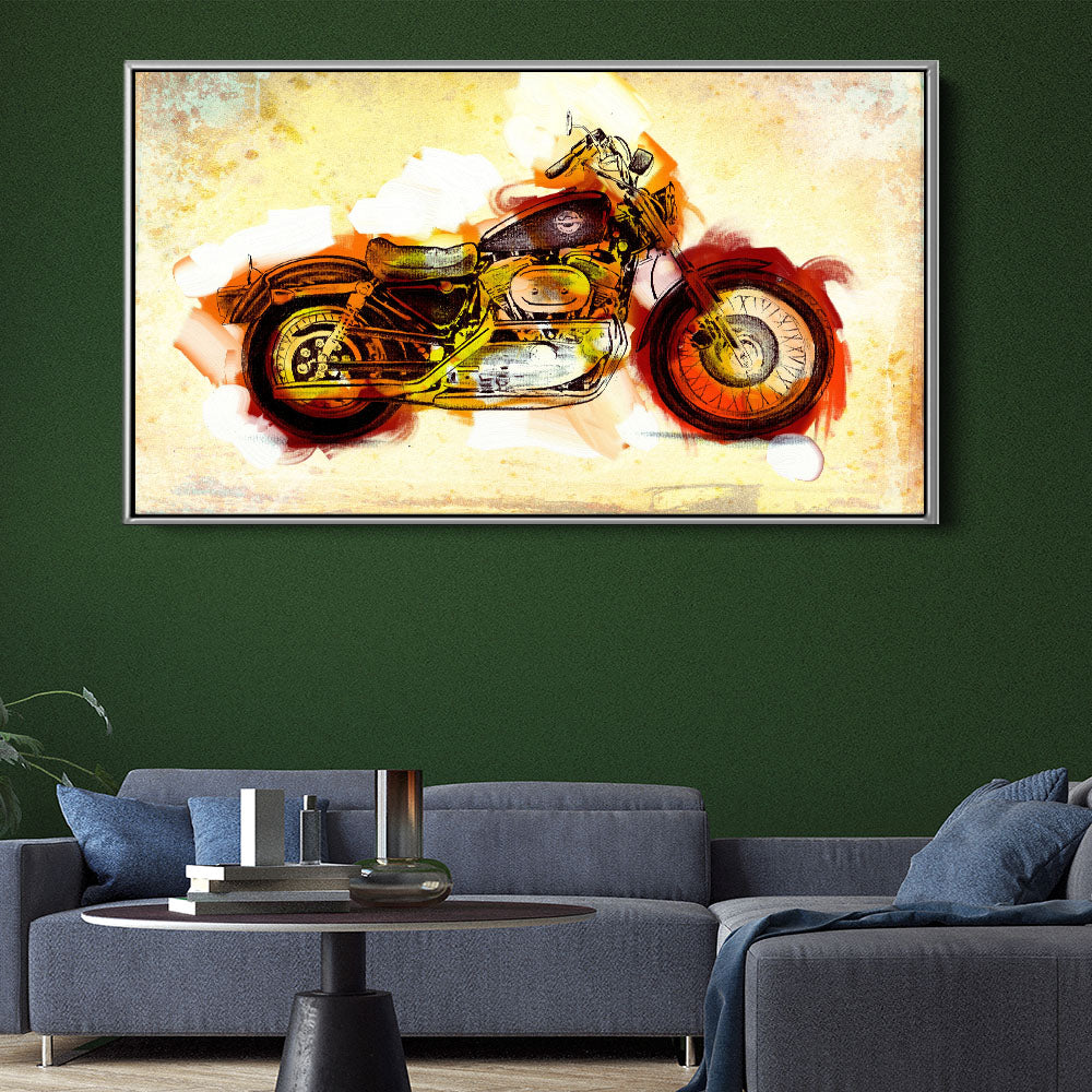 Abstract Vintage Motorcycle