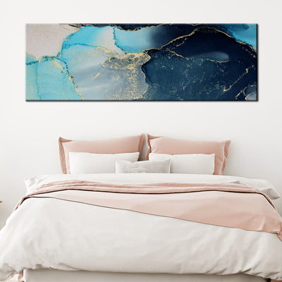 Blue And Gold Marble Effect