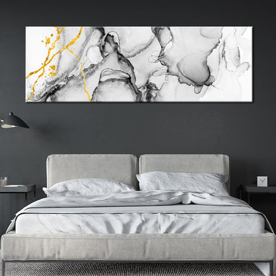 White And Gold Marble Effect