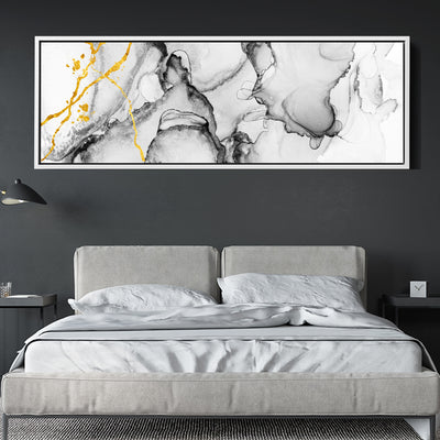 White And Gold Marble Effect