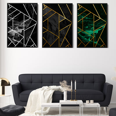 Black And Gold Geometric Pattern