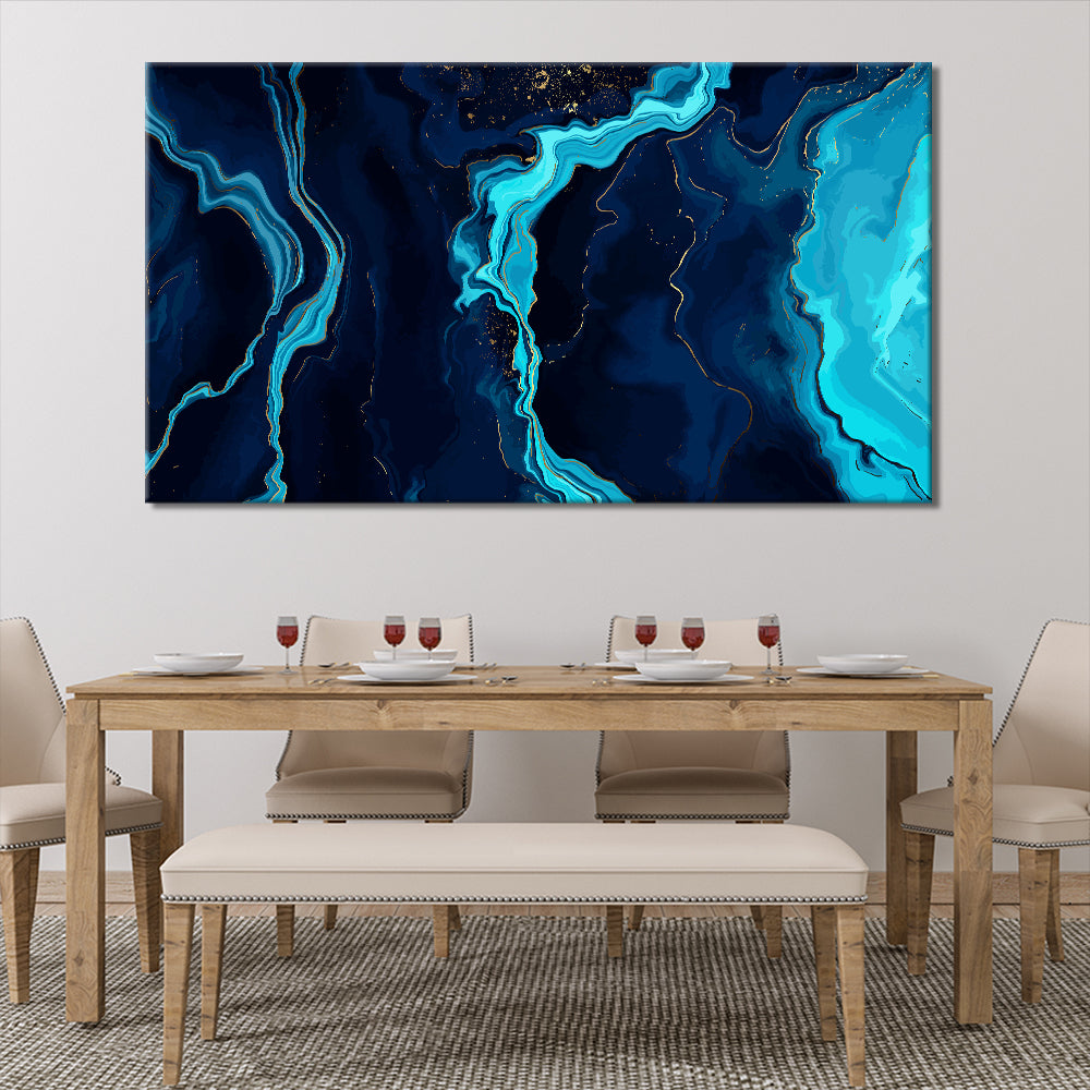 Deep Blue Liquid Art