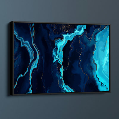 Deep Blue Liquid Art