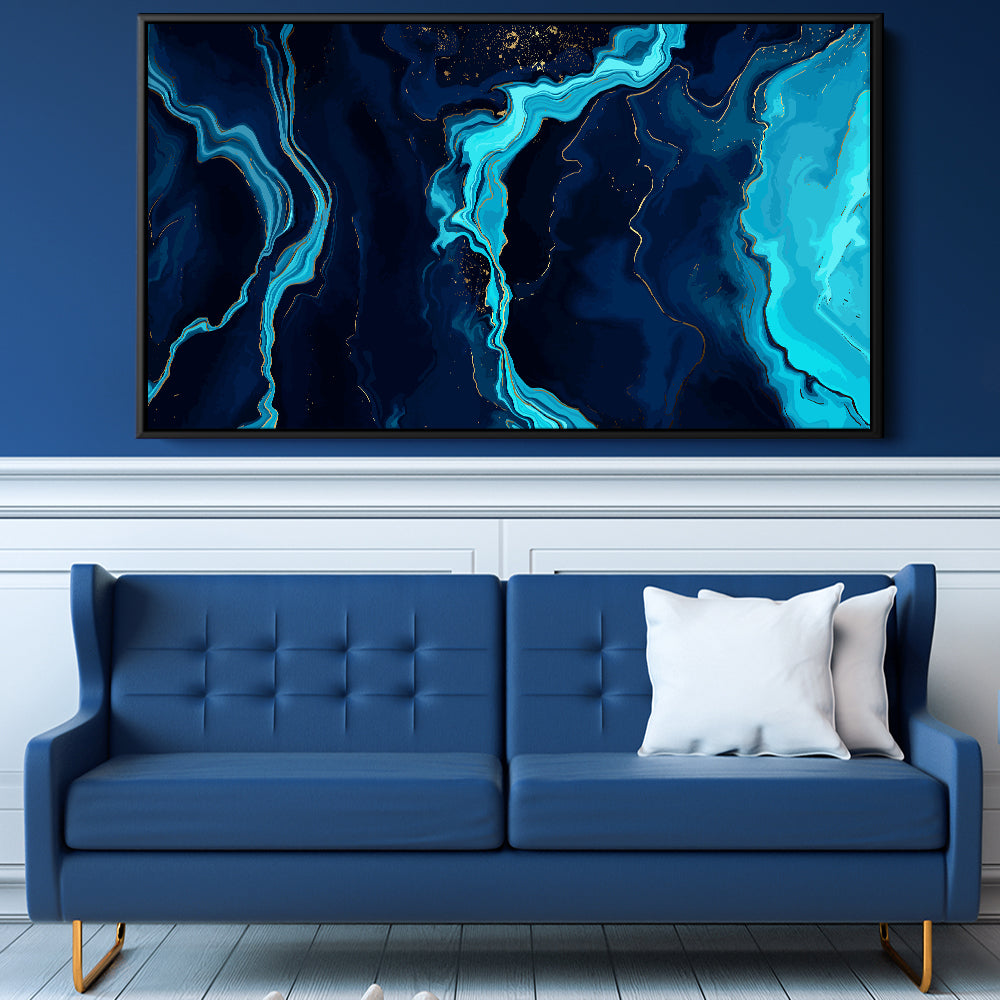 Deep Blue Liquid Art