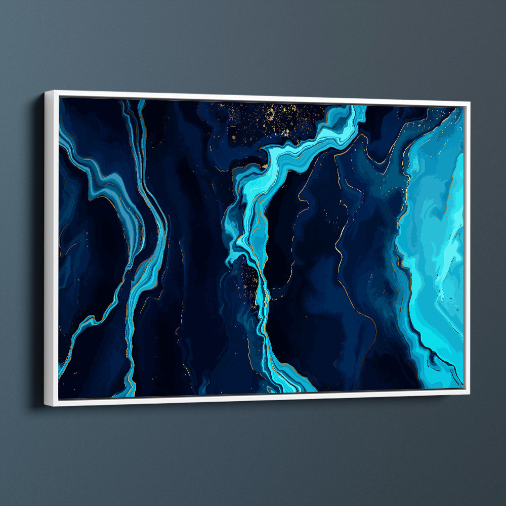 Deep Blue Liquid Art