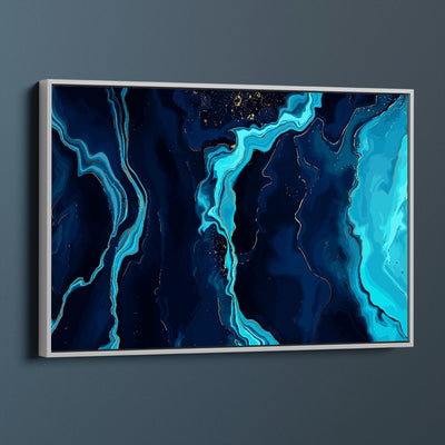 Deep Blue Liquid Art