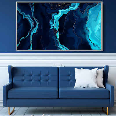 Deep Blue Liquid Art