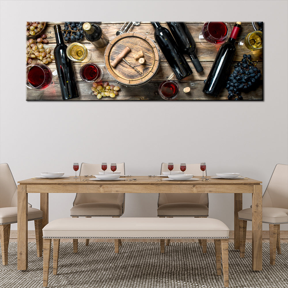 Table Of Wine And Grapes