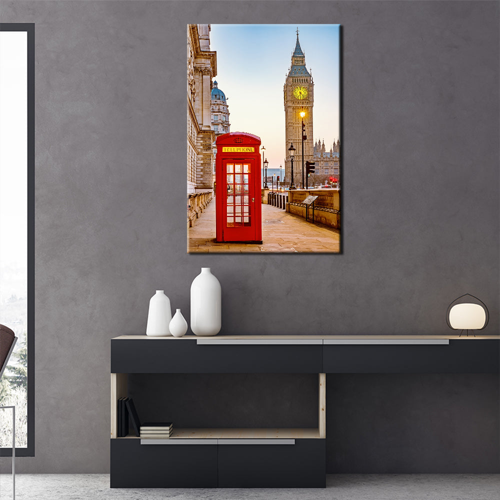 Red Phone Box And Big Ben