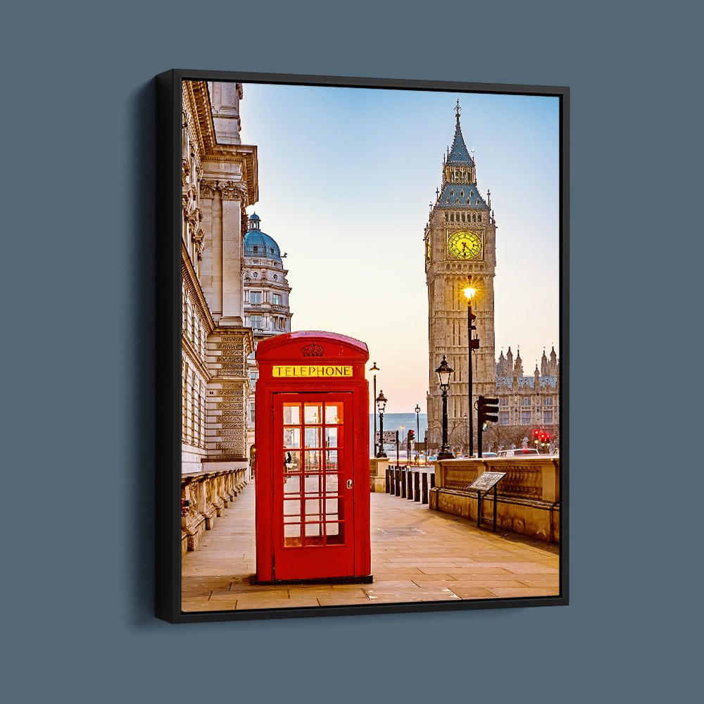 Red Phone Box And Big Ben