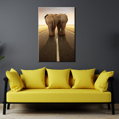 Elephants On The Road