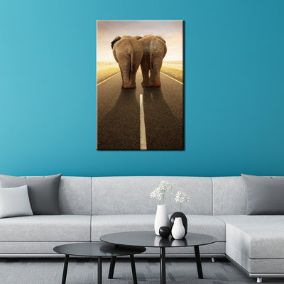 Elephants On The Road