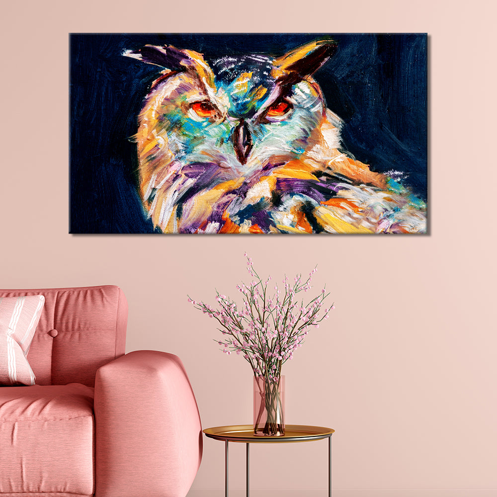 Colourful Wise Owl