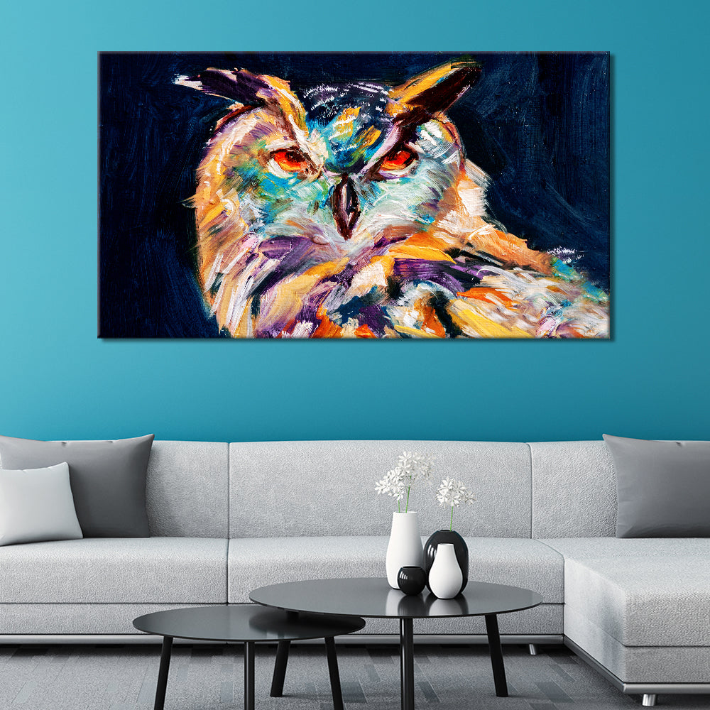 Colourful Wise Owl