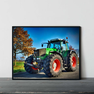 John Deere Tractor With Red Wheels