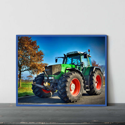 John Deere Tractor With Red Wheels