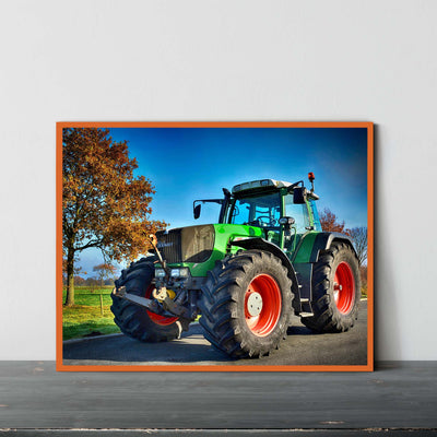 John Deere Tractor With Red Wheels