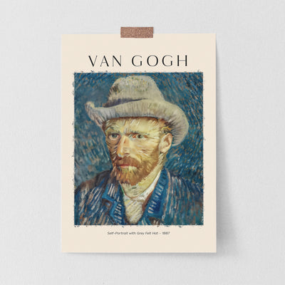 Van Gogh - Self Portrait With Grey Felt Hat - 1887
