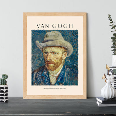 Van Gogh - Self Portrait With Grey Felt Hat - 1887