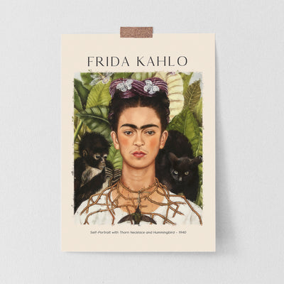 Frida Kahlo - Self Portrait With Thorn Necklace And Hummingbird - 1940