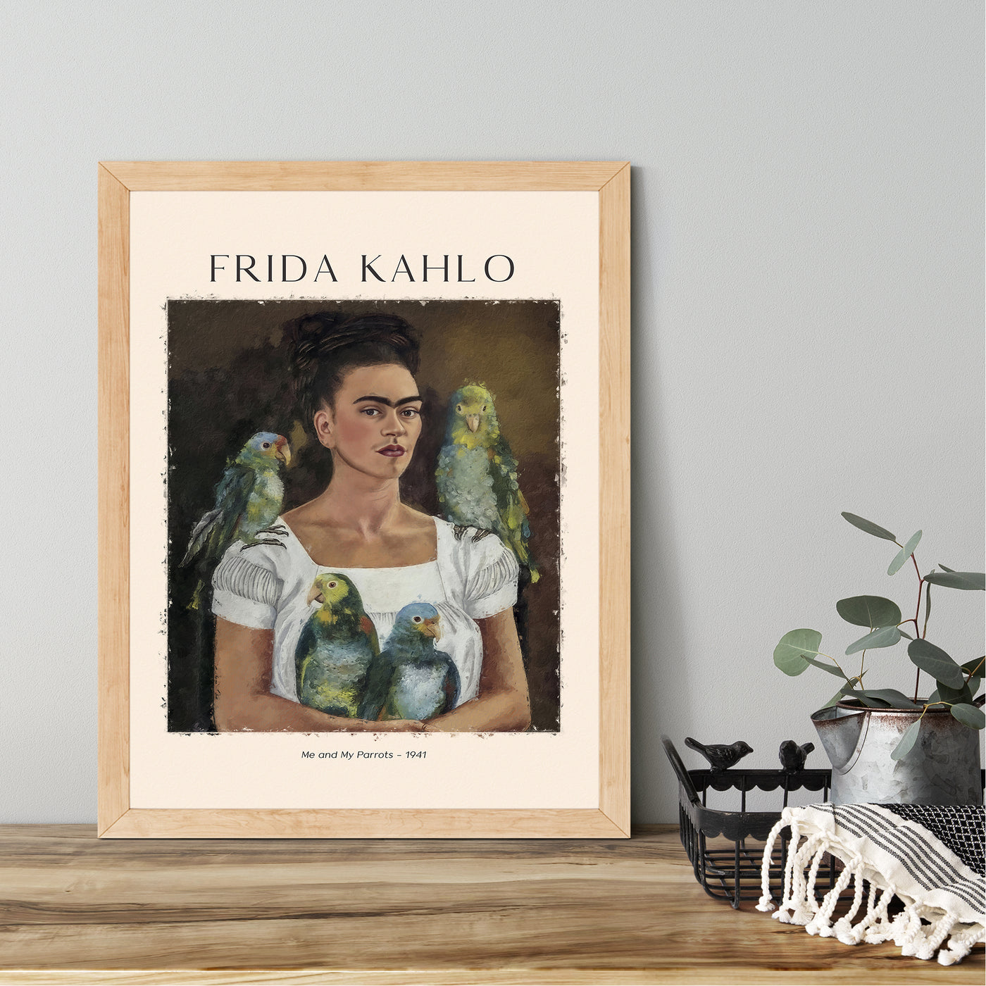 Frida Kahlo - Me And My Parrots - 1941