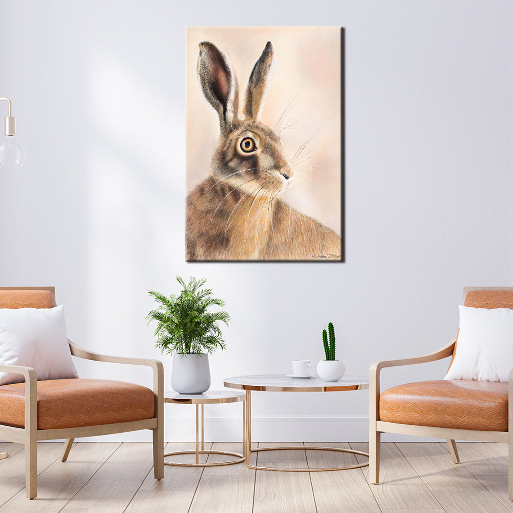 Wild Rust Hare Canvas
