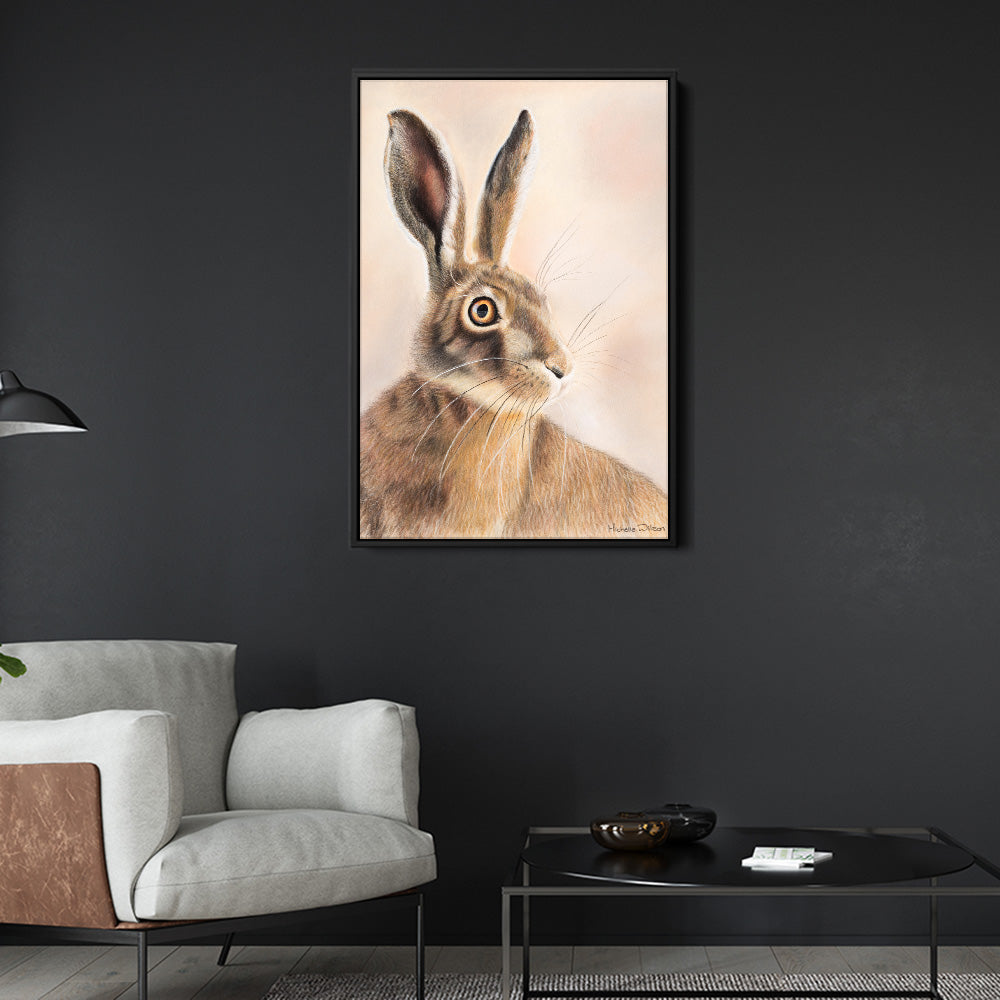 Wild Rust Hare Canvas