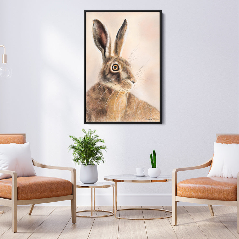 Wild Rust Hare Canvas