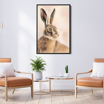 Wild Rust Hare Canvas