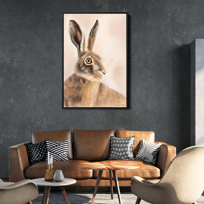 Wild Rust Hare Canvas