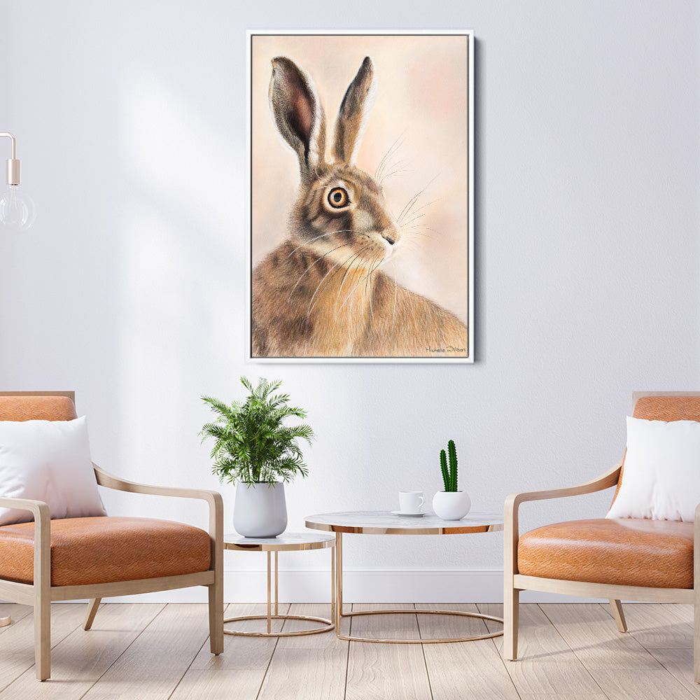 Wild Rust Hare Canvas