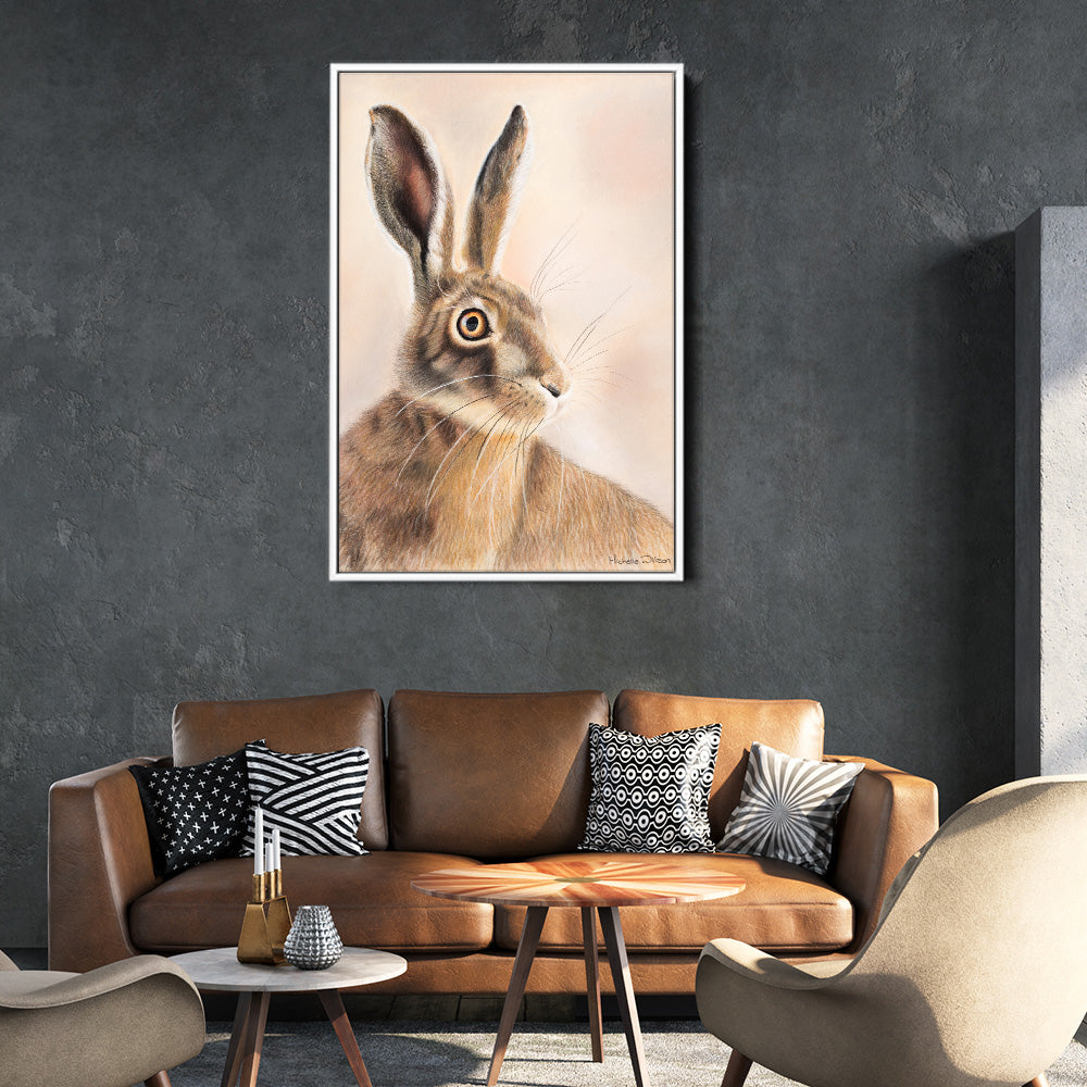 Wild Rust Hare Canvas
