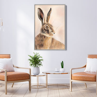 Wild Rust Hare Canvas