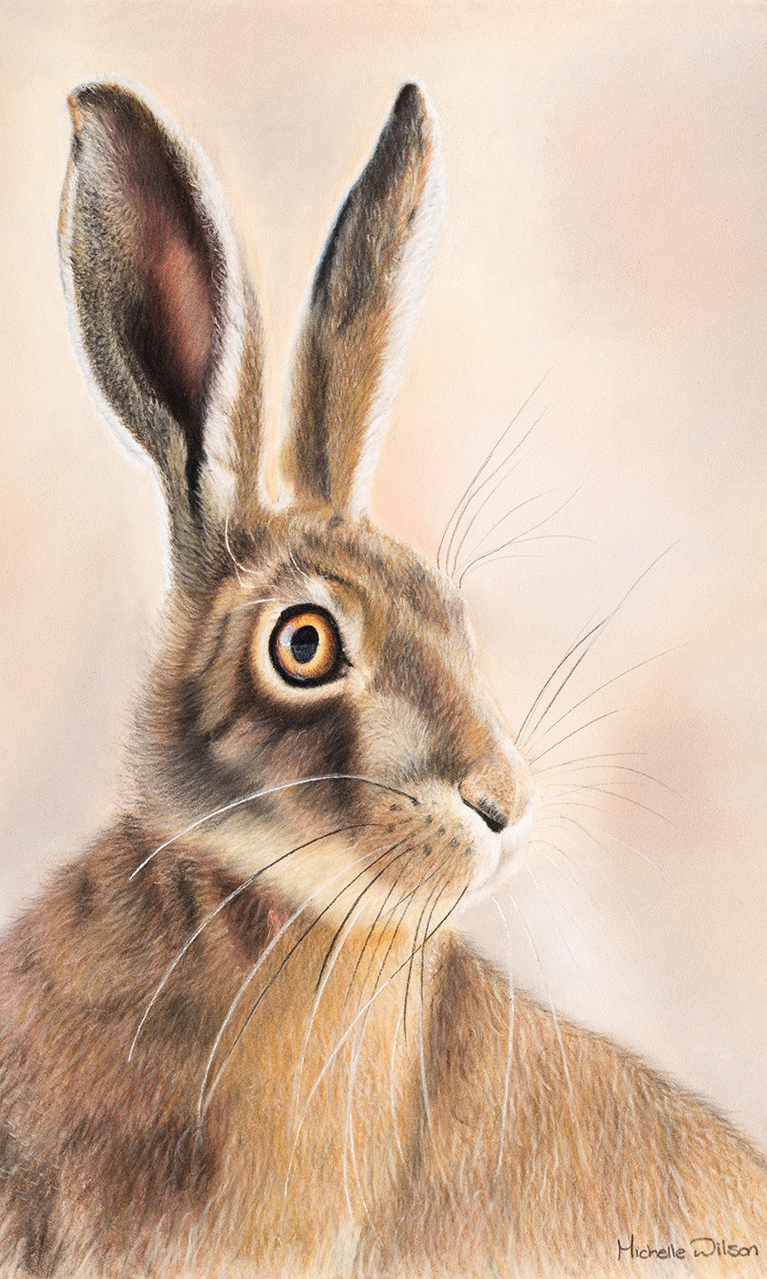 Wild Rust Hare Print