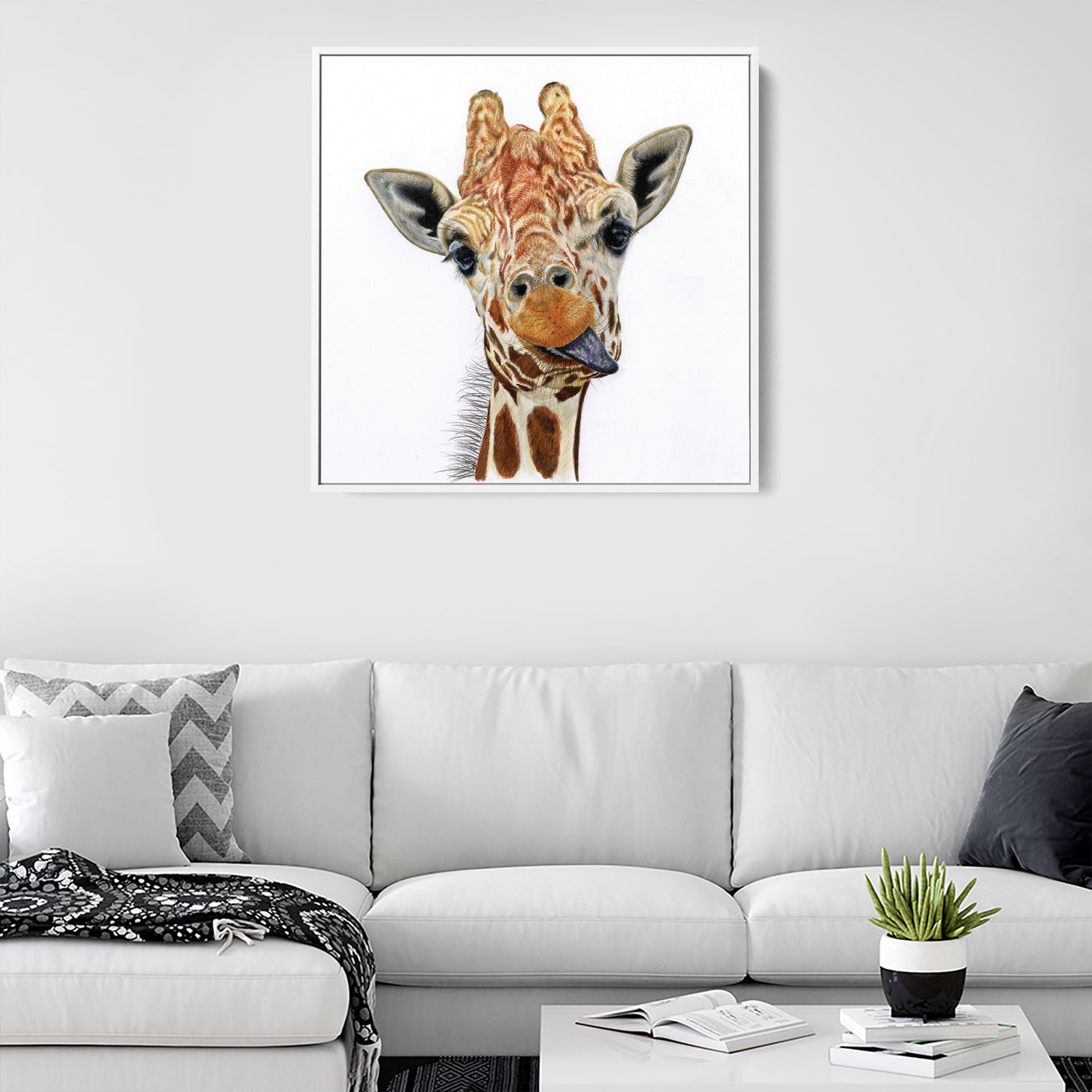 Cheeky Giraffe Canvas