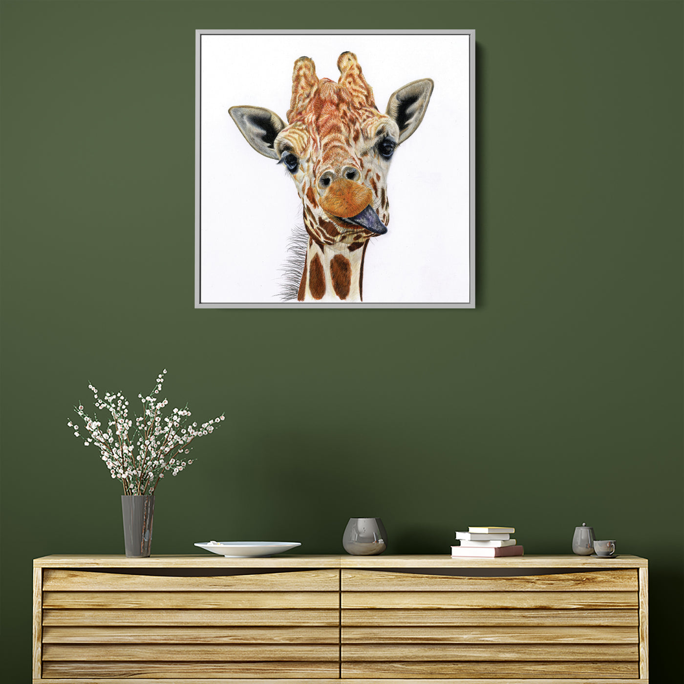 Cheeky Giraffe Canvas