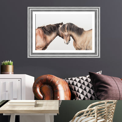 Two Whispering Horses Framed