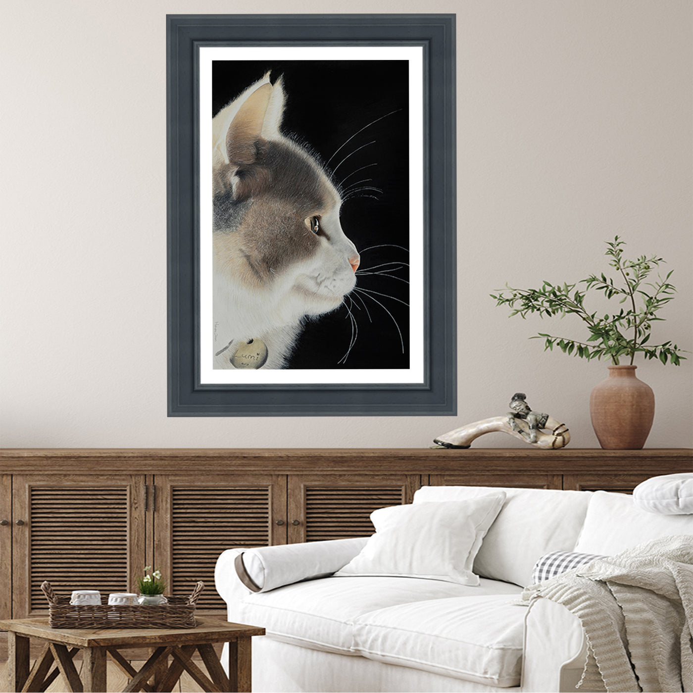 Lumi The Cat Framed