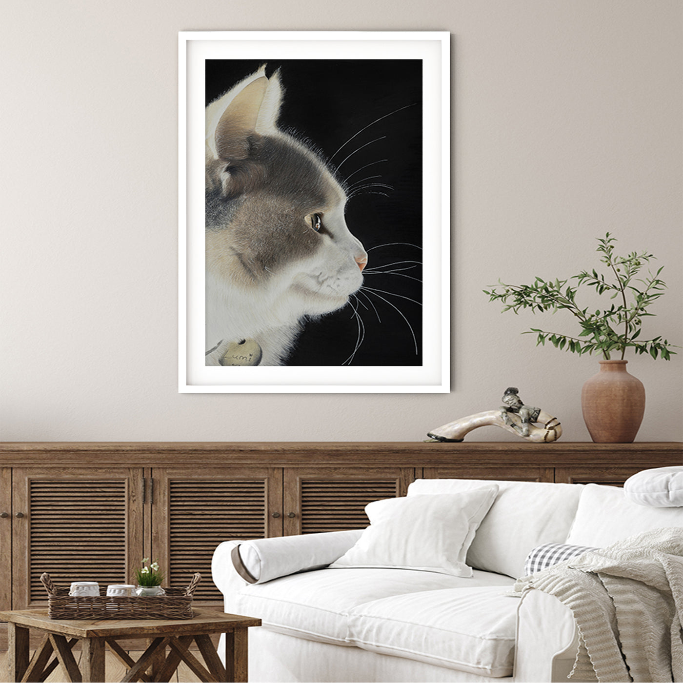 Lumi The Cat Framed