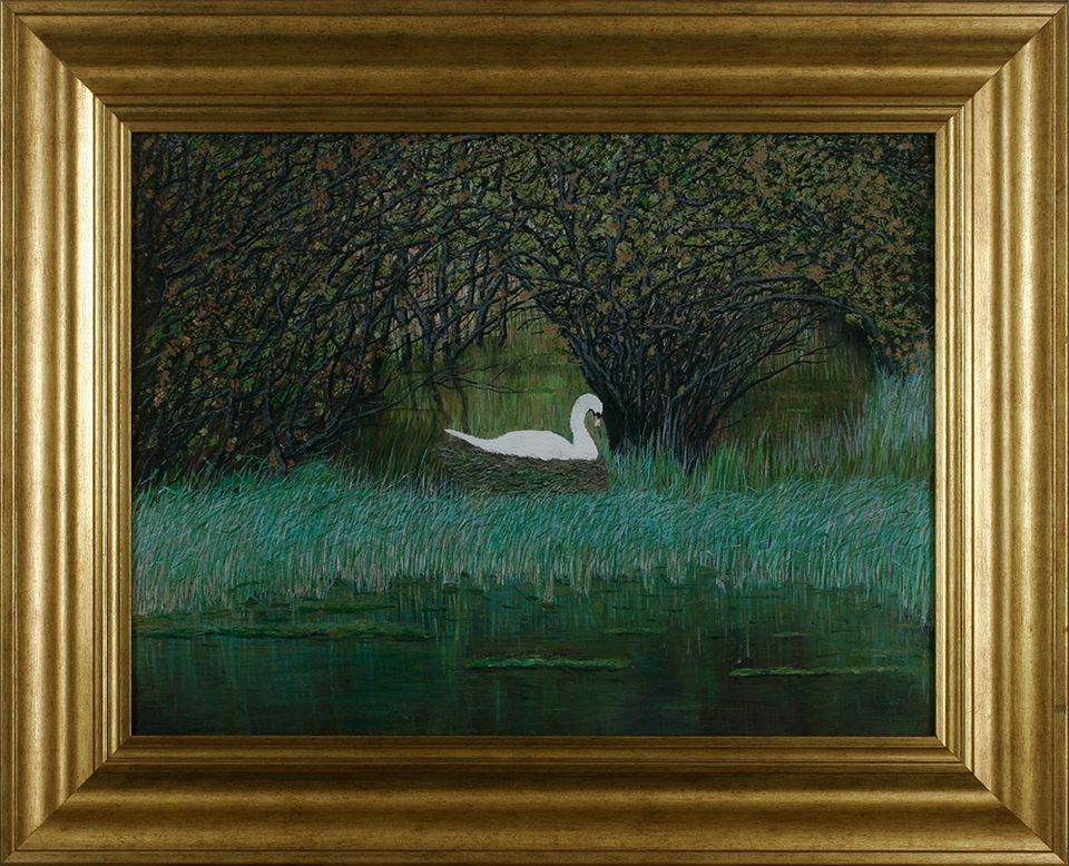 The Swan's Nest Original Oil Painting